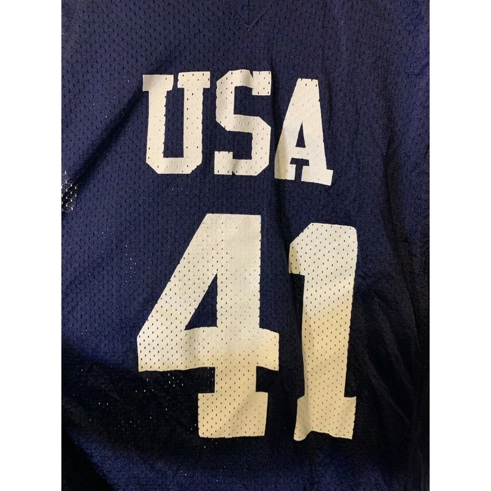 Riddell USA 41 Football Practice Jersey Men's Size L Blue White team USA